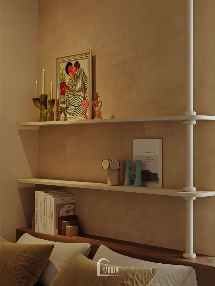 Thiết kế nội thất phòng ngủ phụ Lumière Evergreen kết hợp nét hiện đại và vẻ đẹp hoài niệm